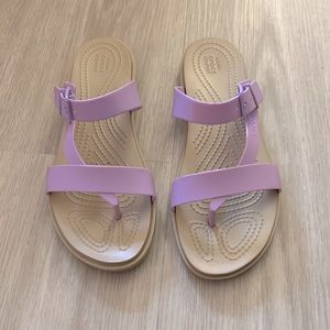 Crocs Women's Tulum Toe Post Sandal Light Purple